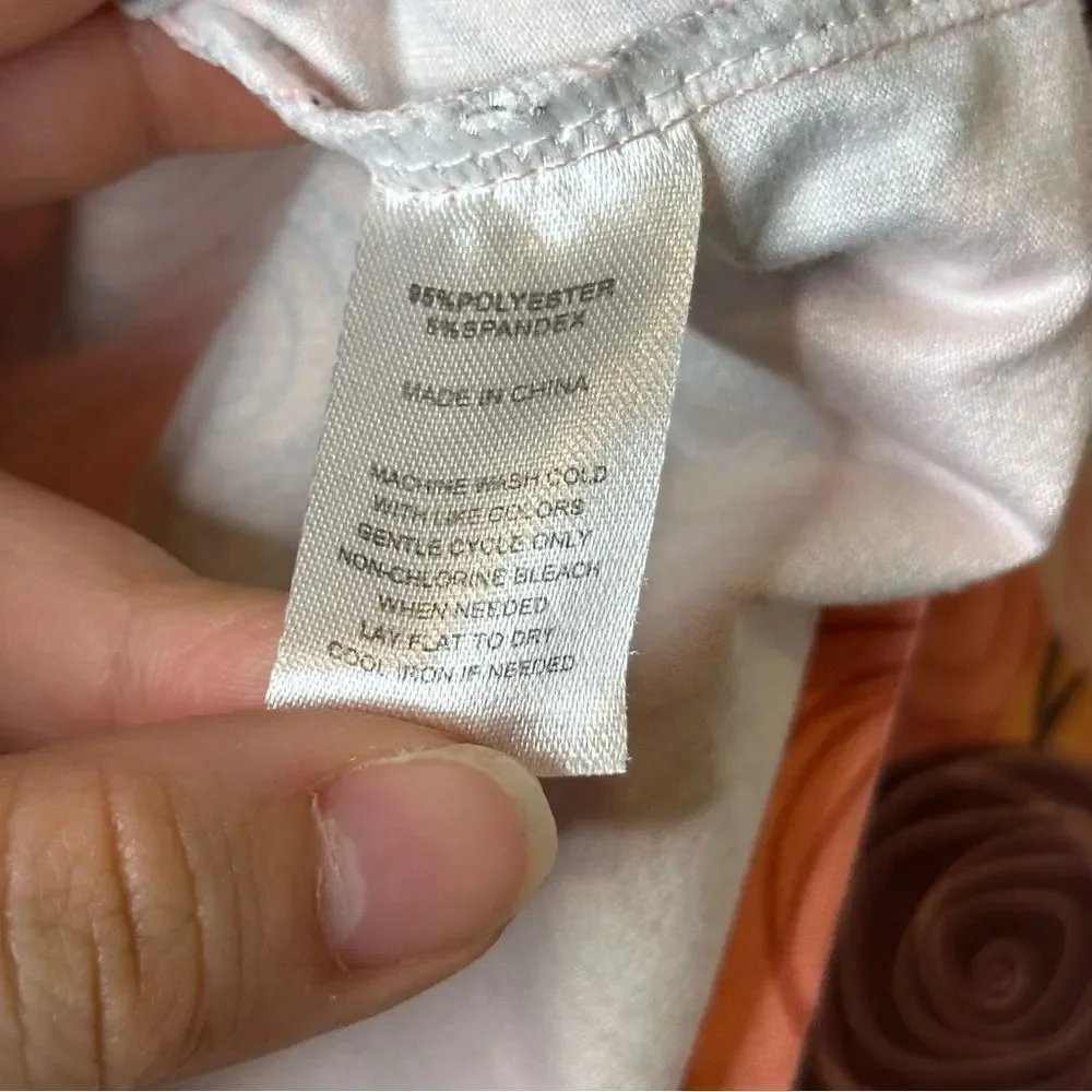 Mila & Rose Multicolor Pink Purple Orange Rose Chore Pocket Swing Dress 4T Boho